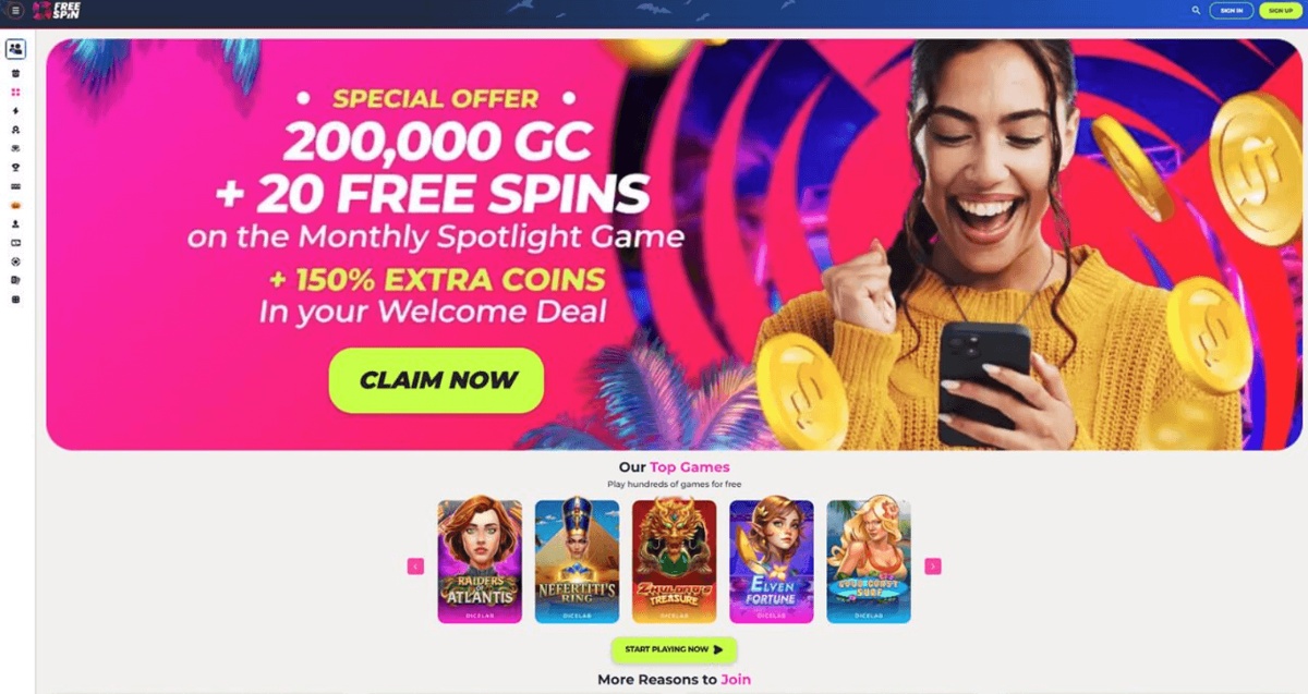 free spin casino 20 free spins on signup